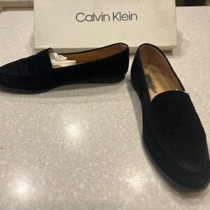 Women's black Calvin Klein shoes.  Size 6.  Velvet.